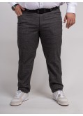 Pantalon chino flanelle Maneven grande taille anthracite
