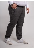 Pantalon chino flanelle Maneven grande taille anthracite
