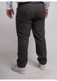 Pantalon chino flanelle Maneven grande taille anthracite