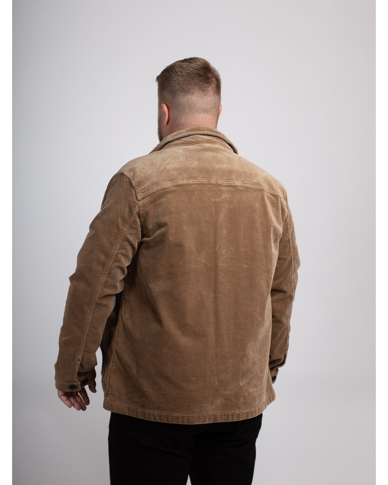 Surchemise en velours Redpoint grande taille taupe