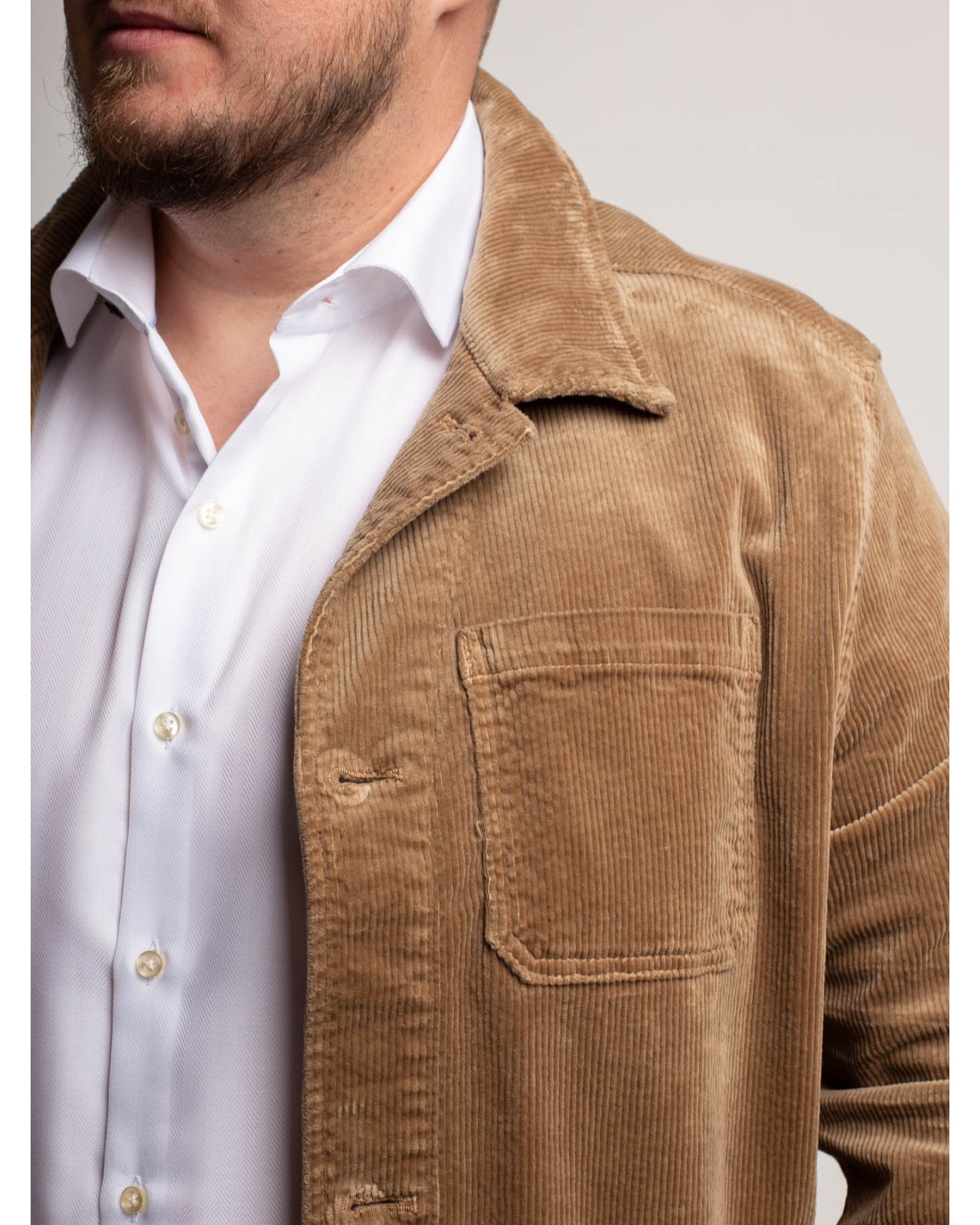 Surchemise en velours Redpoint grande taille taupe