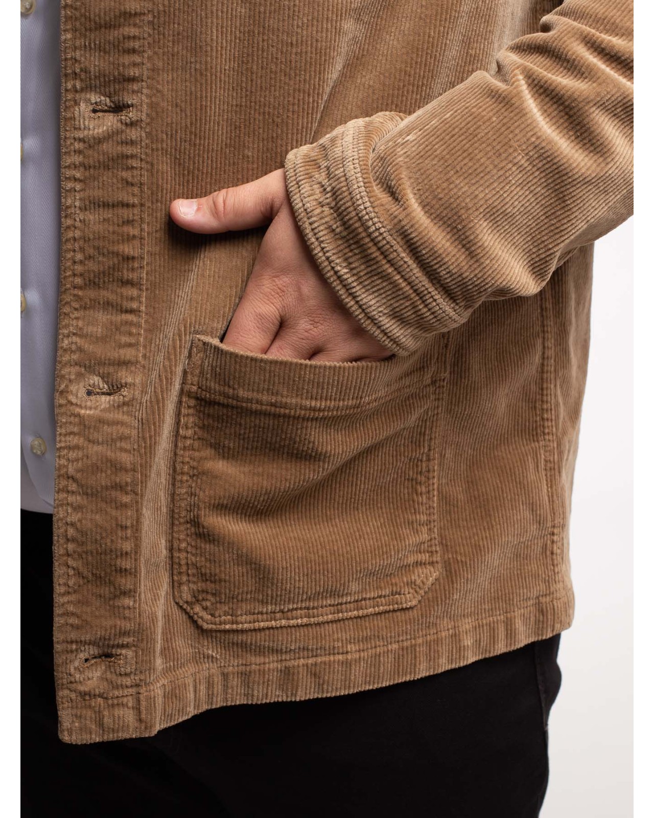 Surchemise en velours Redpoint grande taille taupe