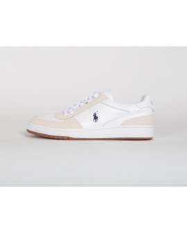 Sneakers Polo Court Ralph Lauren grande taille blanche