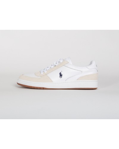 Sneakers Polo Court Ralph Lauren grande taille blanche