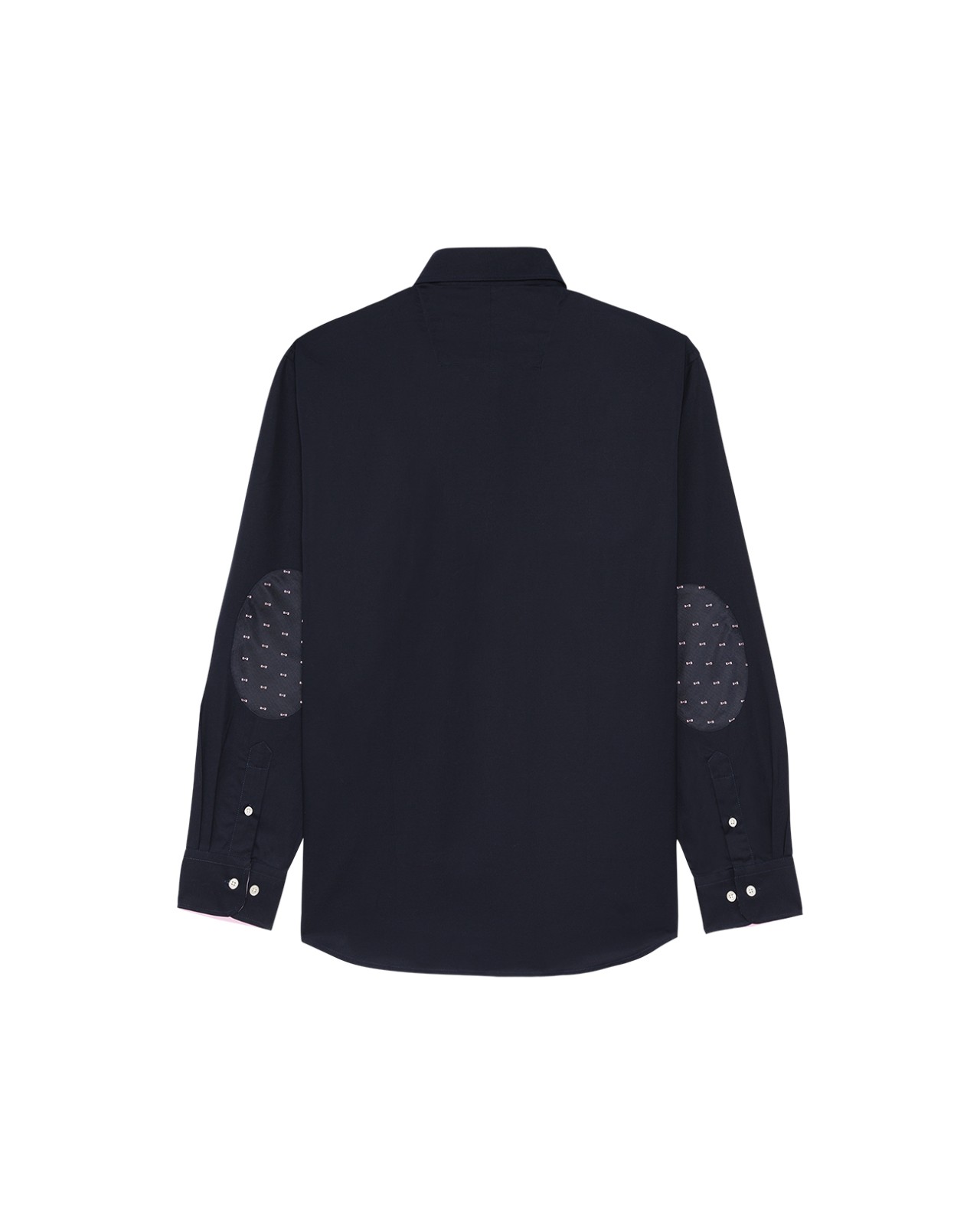 Chemise gabardine avec coudières Eden Park grande taille bleu marine