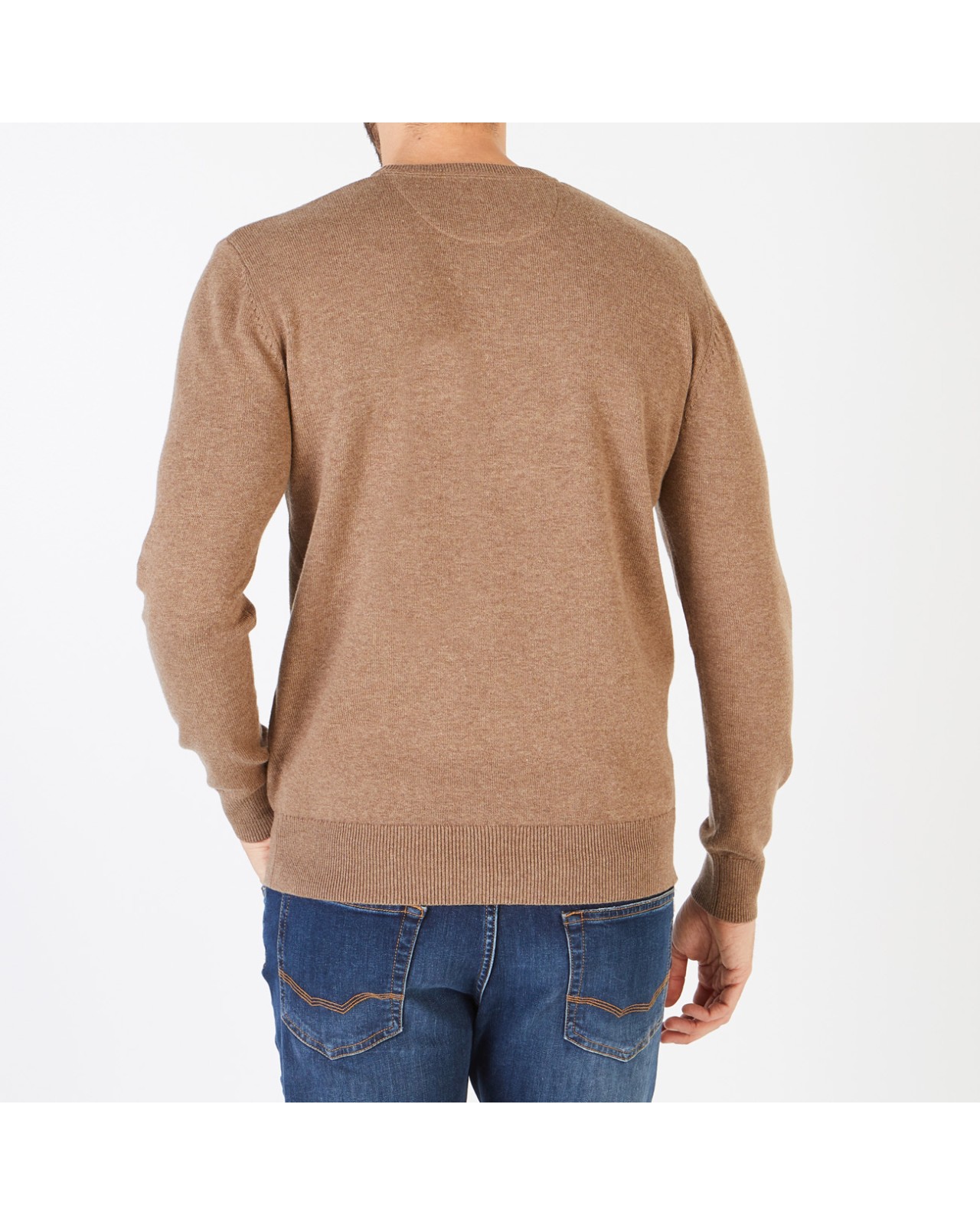 Pull en laine et coton Eden Park grande taille camel