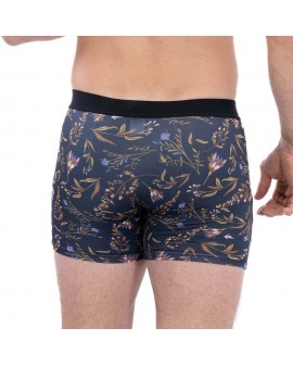 Boxer imprimé Ruckfield grande taille fleuri bleu marine