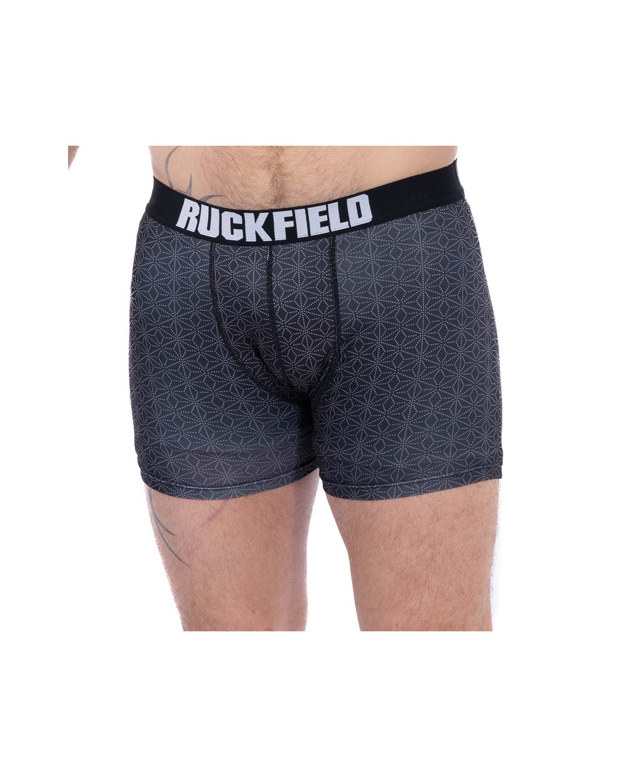 Boxer imprimé Ruckfield grande taille noir