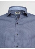 Chemise micro motif croix J.Ordell manches extra-longues 72 cm bleu marine NI