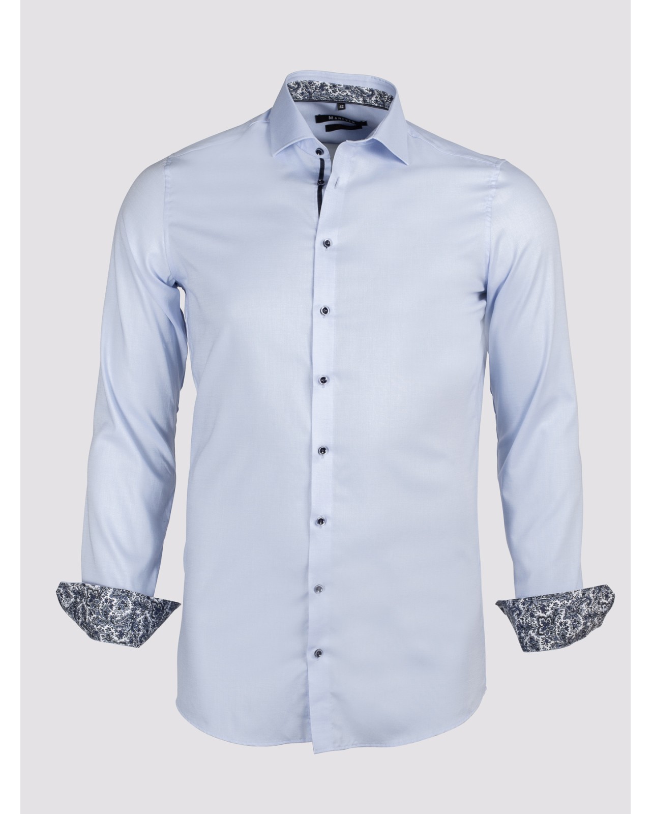 Chemise piqué Maneven manches extra-longues 72 cm bleu clair NI