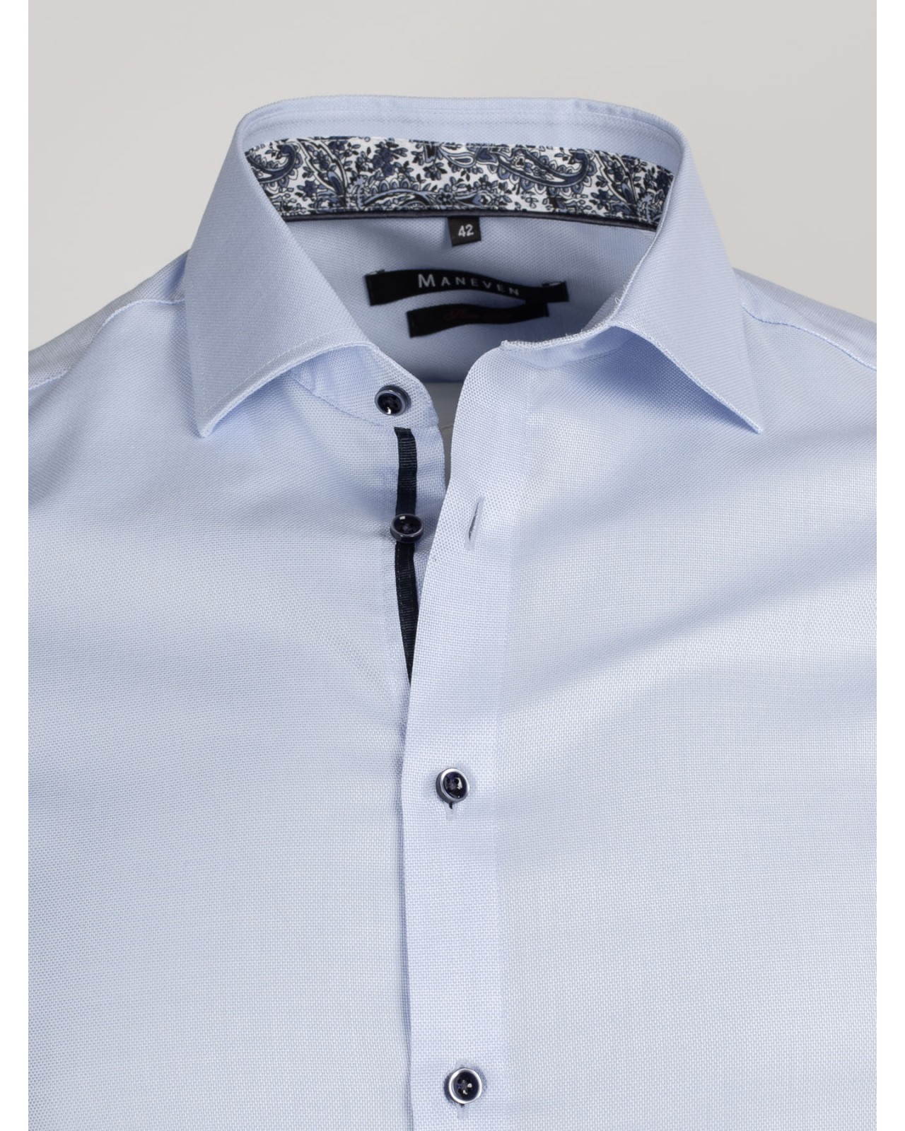 Chemise piqué Maneven manches extra-longues 72 cm bleu clair NI