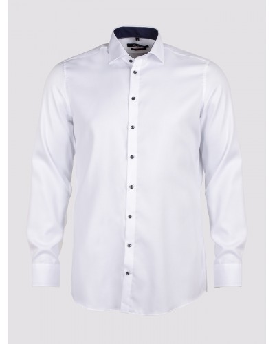 Chemise dobby Maneven manches extra-longues 72 cm blanche NI
