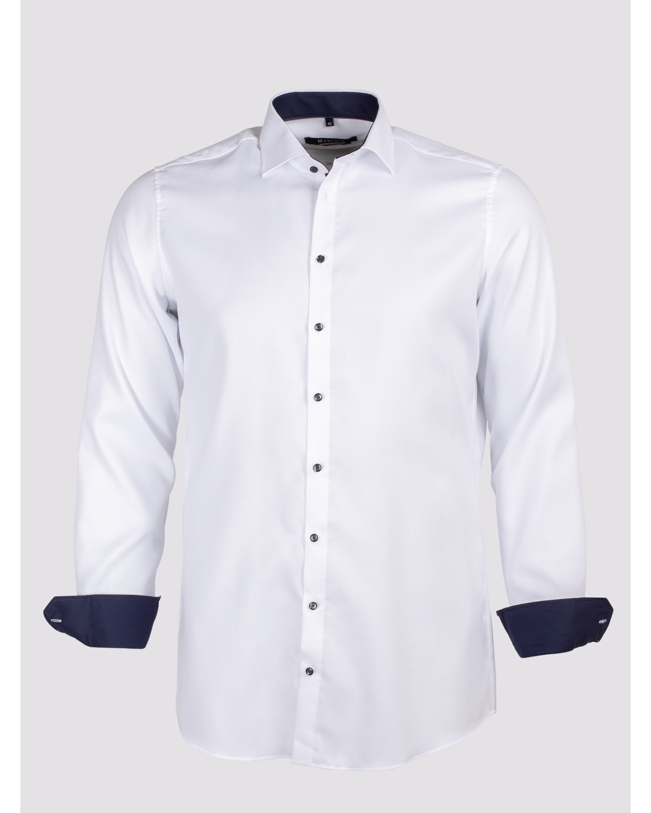 Chemise dobby Maneven manches extra-longues 72 cm blanche NI