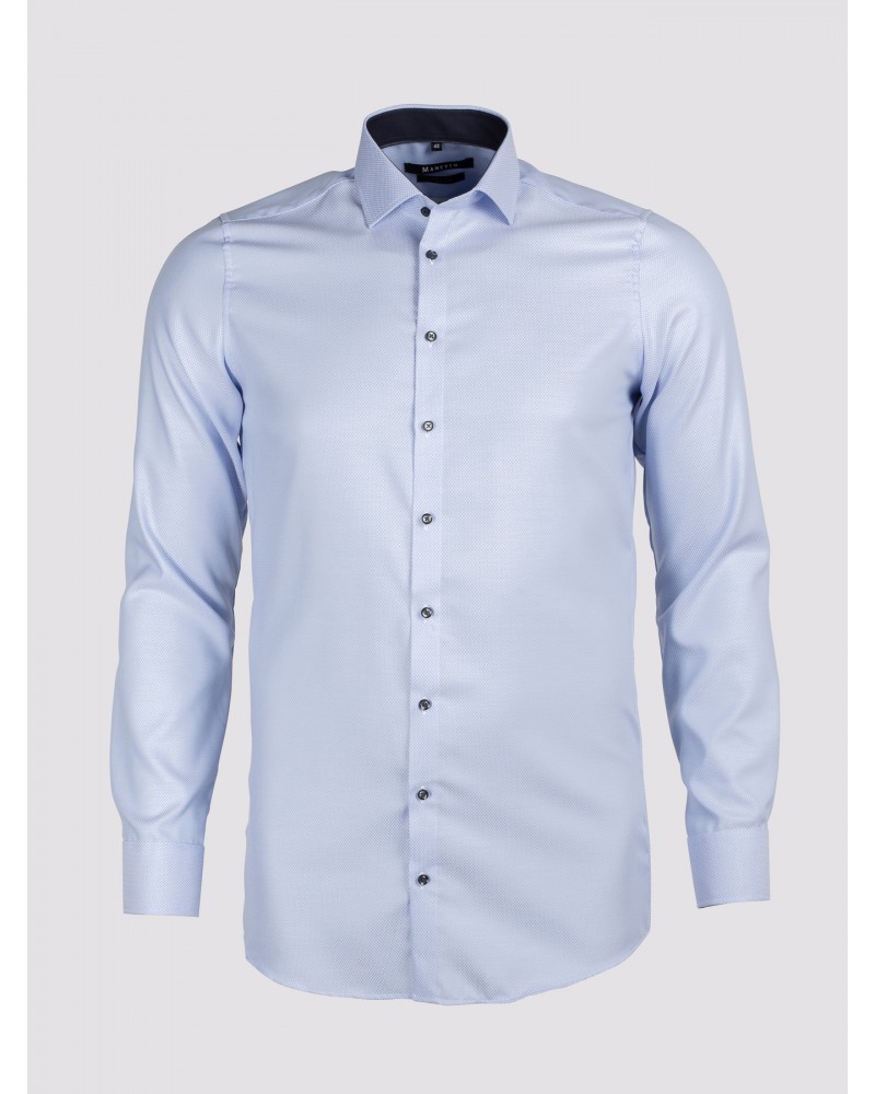 Chemise dobby Maneven grande taille bleu clair NI