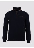 Sweat col camionneur Maneven bleu marine pour homme grand