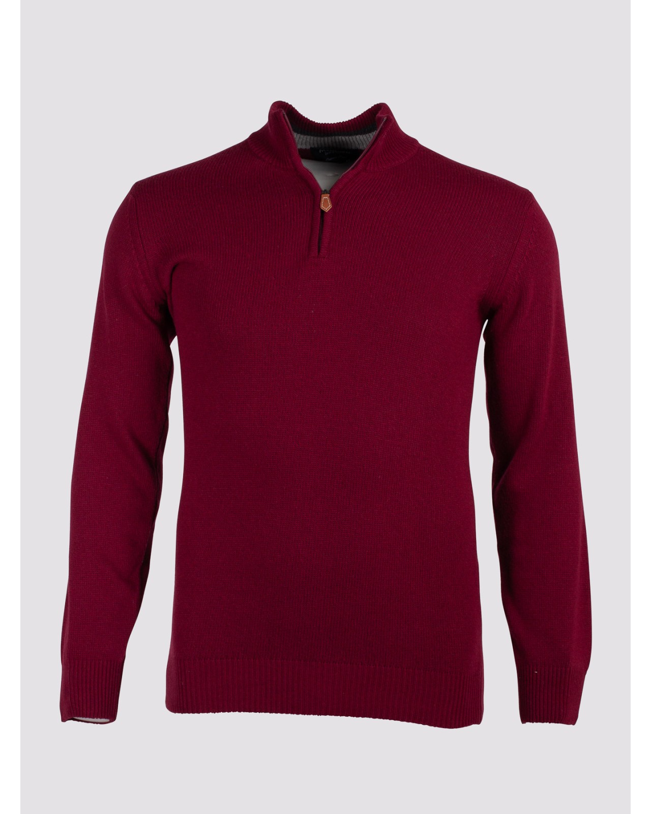 Pull col camionneur cachemire Maneven bordeaux pour homme grand