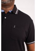 Polo piqué North 564 grande taille noir