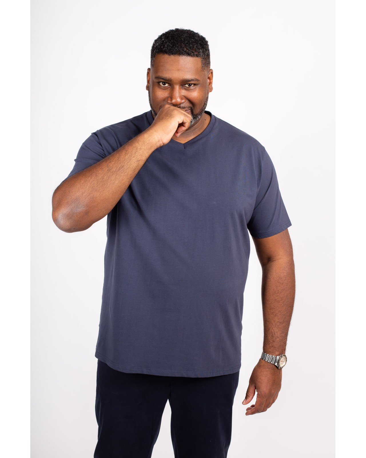 Tee shirt MN03 grande taille bleu marine
