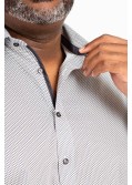 Chemise stretch Maneven grande taille imprimé grise EC