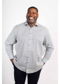 Chemise stretch Maneven grande taille imprimé grise EC