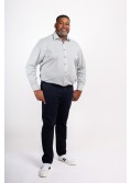 Chemise stretch Maneven grande taille imprimé grise EC