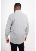Chemise stretch Maneven grande taille imprimé grise EC