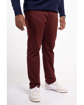 Pantalon chino Maneven grande taille bordeaux