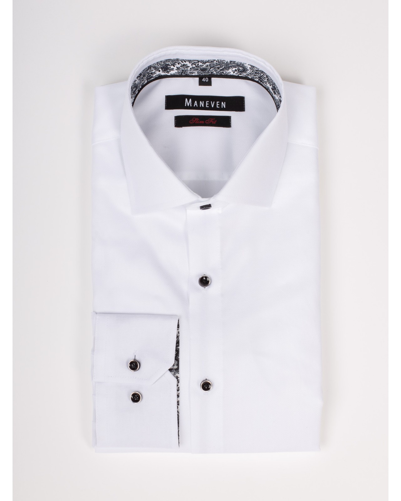 Chemise piqué Maneven manches extra-longues 72 cm blanche NI