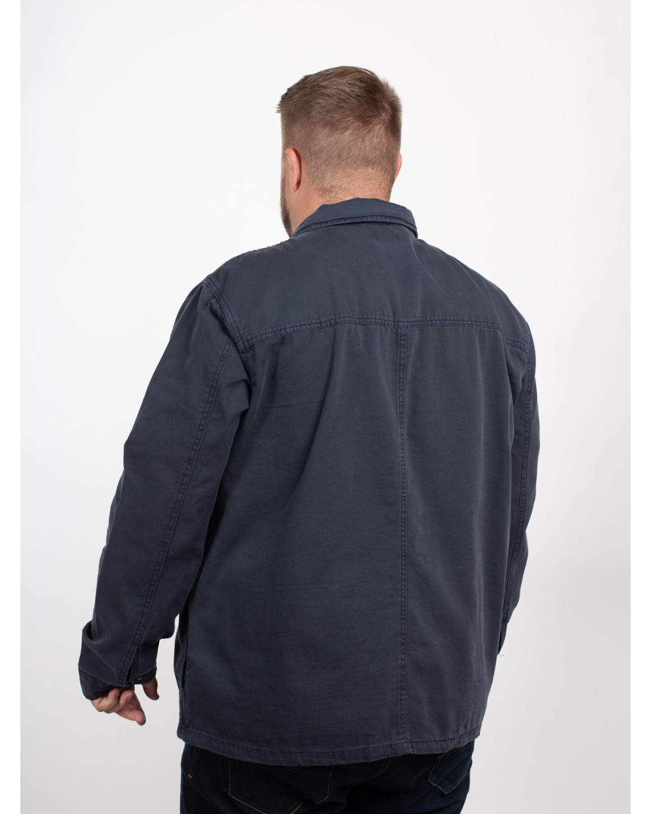 Veste surchemise MN03 grande taille bleu marine