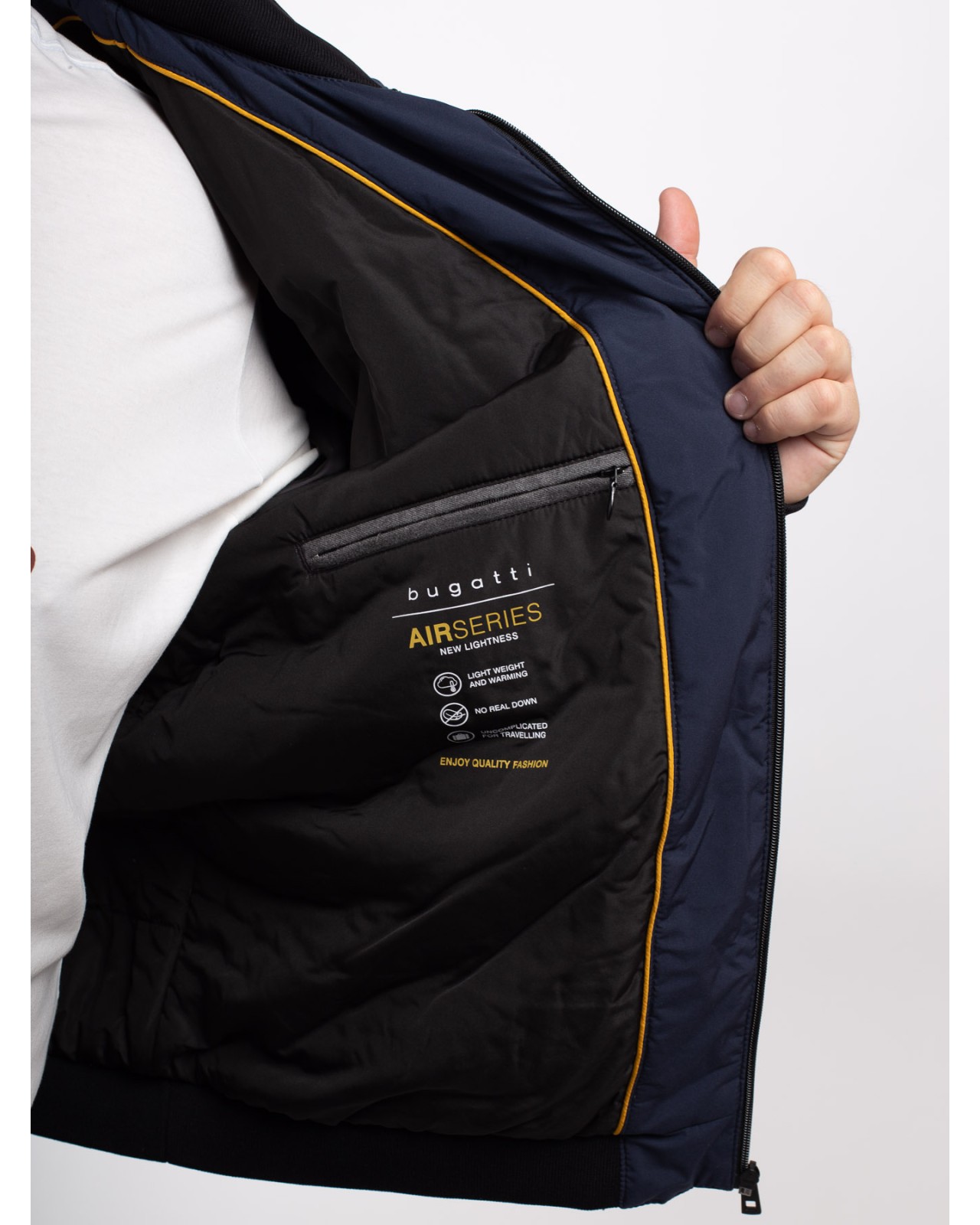 Blouson Airseries Bugatti grande taille bleu marine