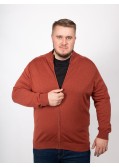 Gilet zippé pima coton Casa Moda grande taille rouille