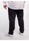 Pantalon en flanelle Prince de Galles Redpoint grande taille anthracite