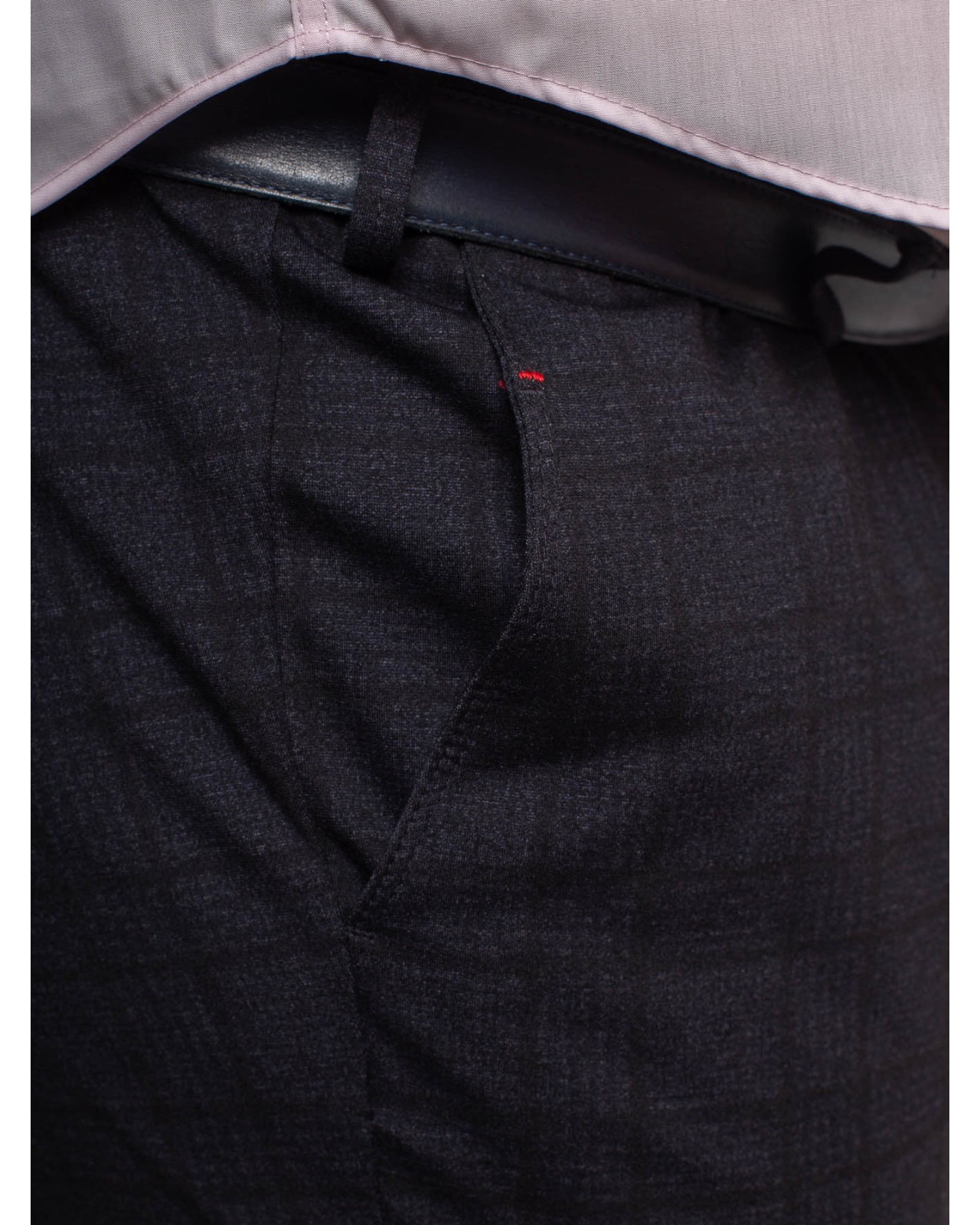 Pantalon en flanelle Prince de Galles Redpoint grande taille anthracite