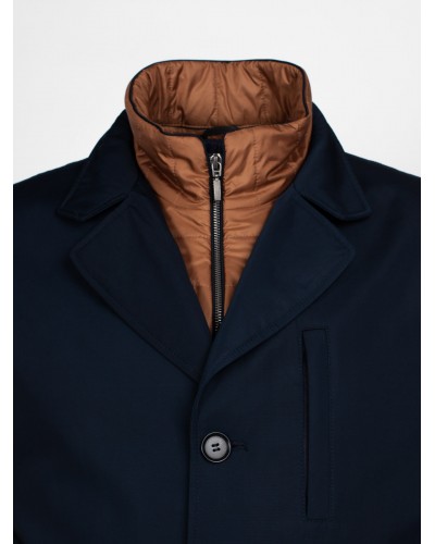 Manteau imperméable Trandy grande taille bleu marine