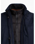 Parka microma Bugatti grande taille bleu marine