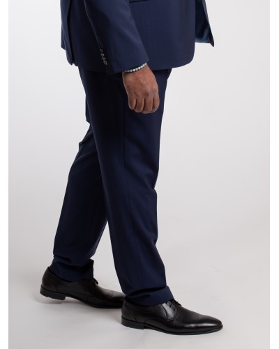 Pantalon de costume Marzotto Digel grande taille bleu marine