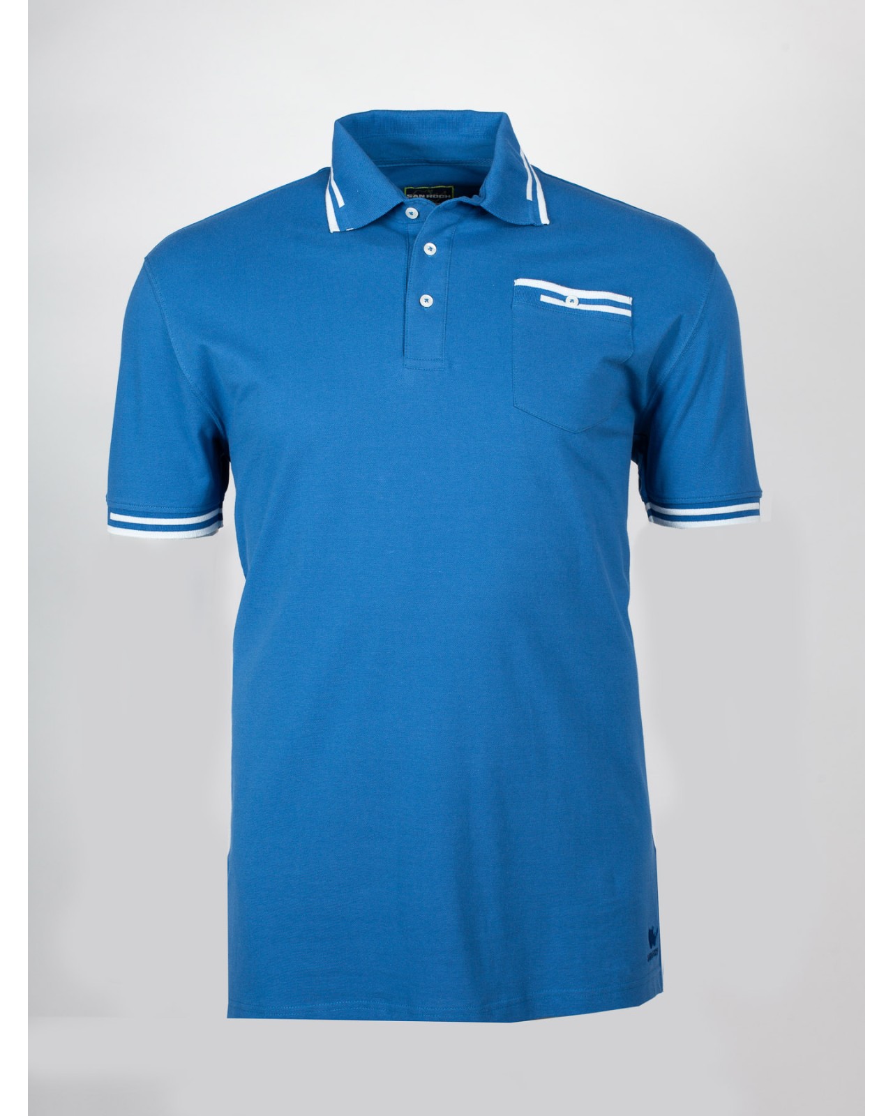 Polo piqué San Roch pour homme grand bleu