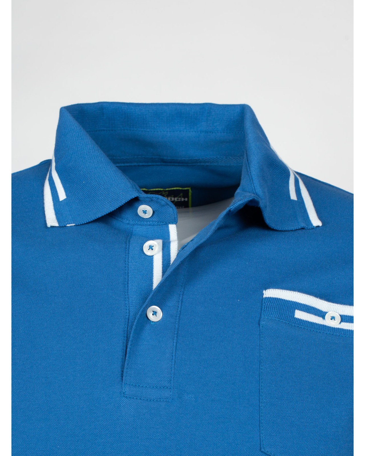 Polo piqué San Roch pour homme grand bleu