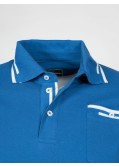 Polo piqué San Roch pour homme grand bleu