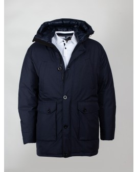 Parka longue Hastorg grande taille bleu marine