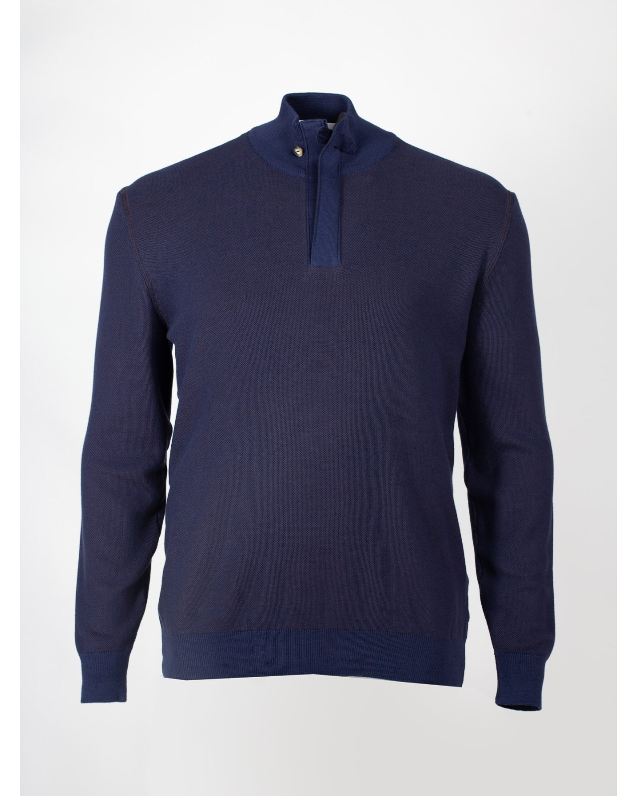 Pull camionneur zippé Maneven grande taille bleu marine