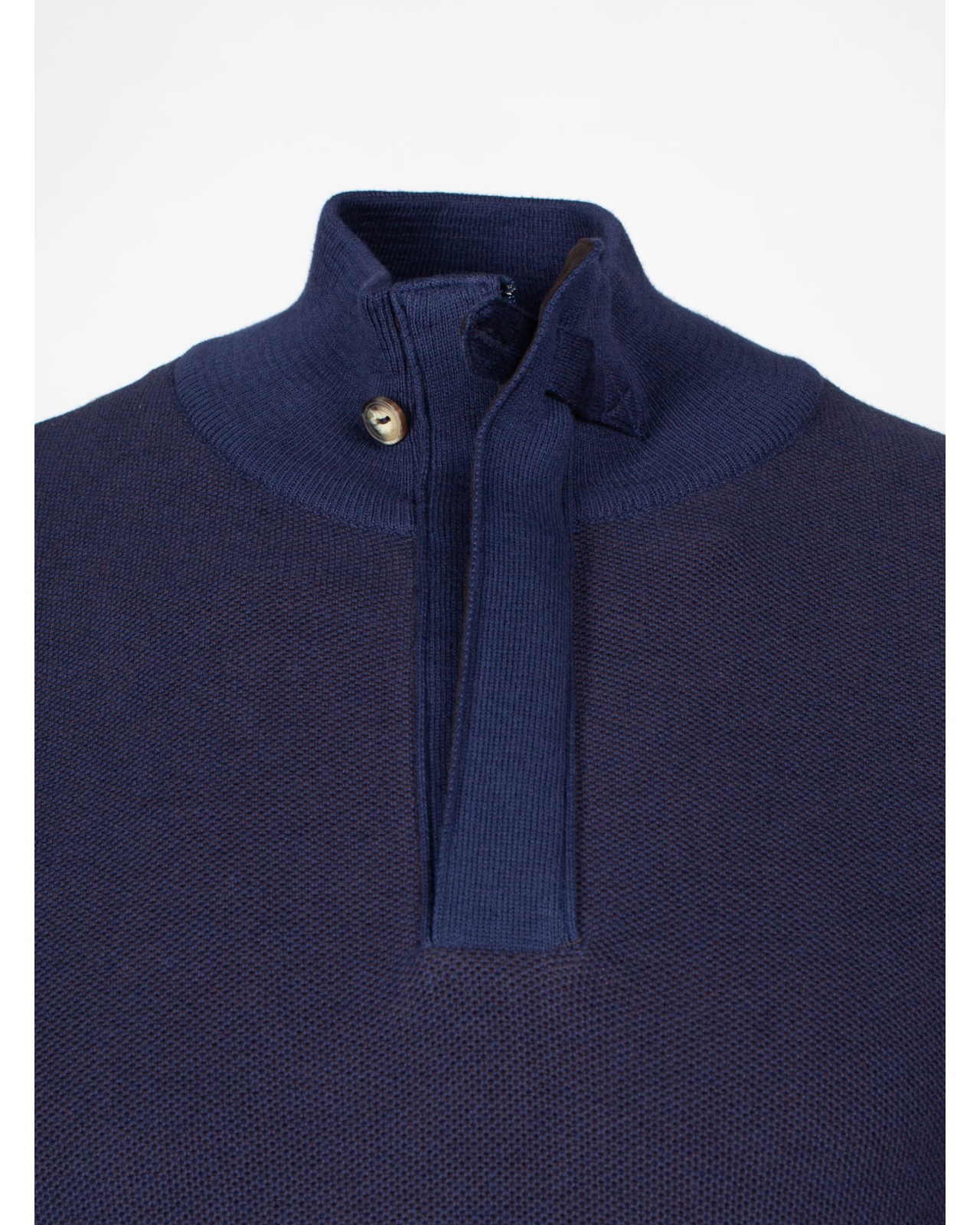 Pull camionneur zippé Maneven grande taille bleu marine