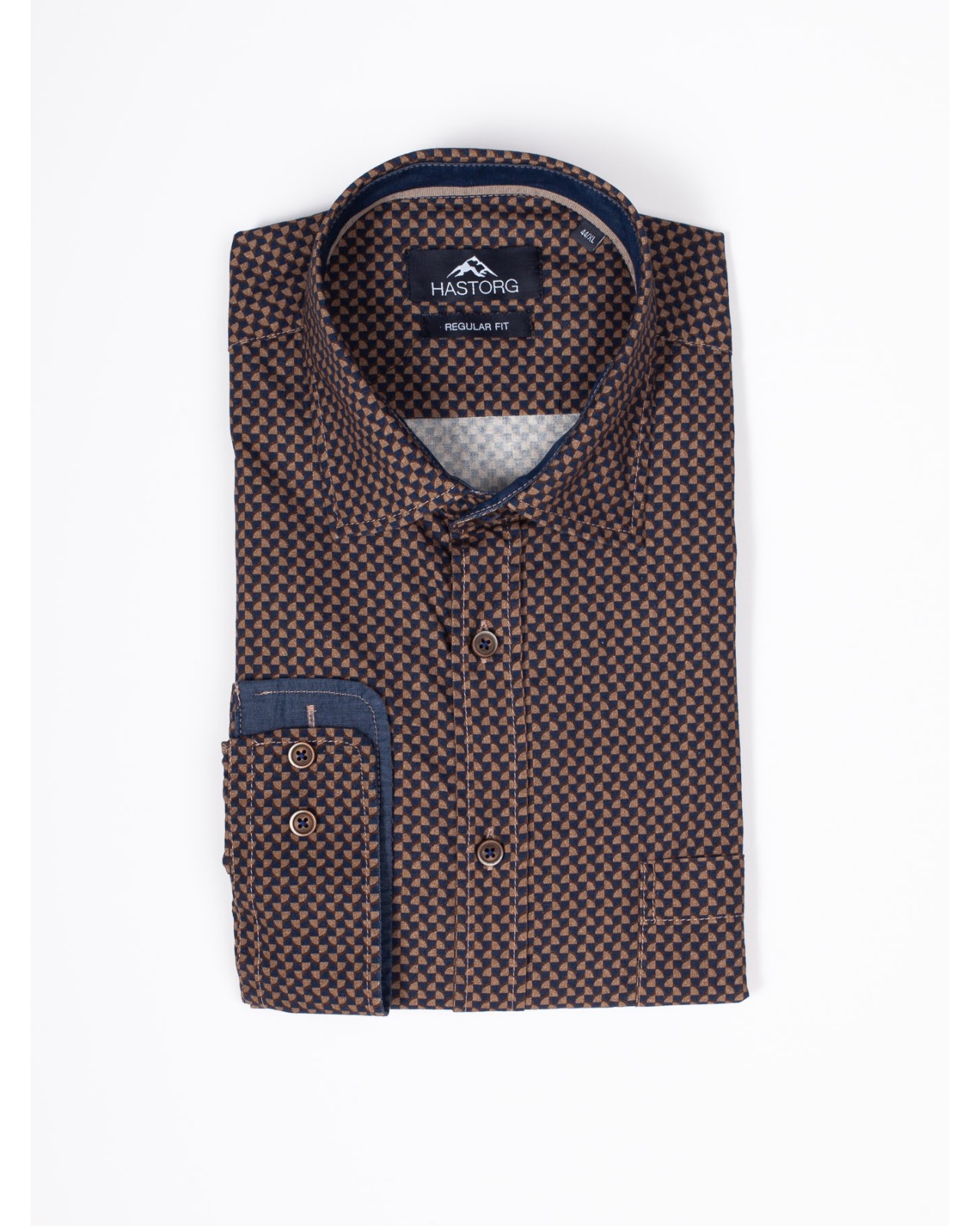 Chemise Hastorg grande taille marron