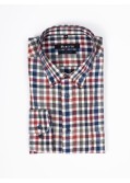 Chemise flanelle Maneven grande taille petits carreaux rouge