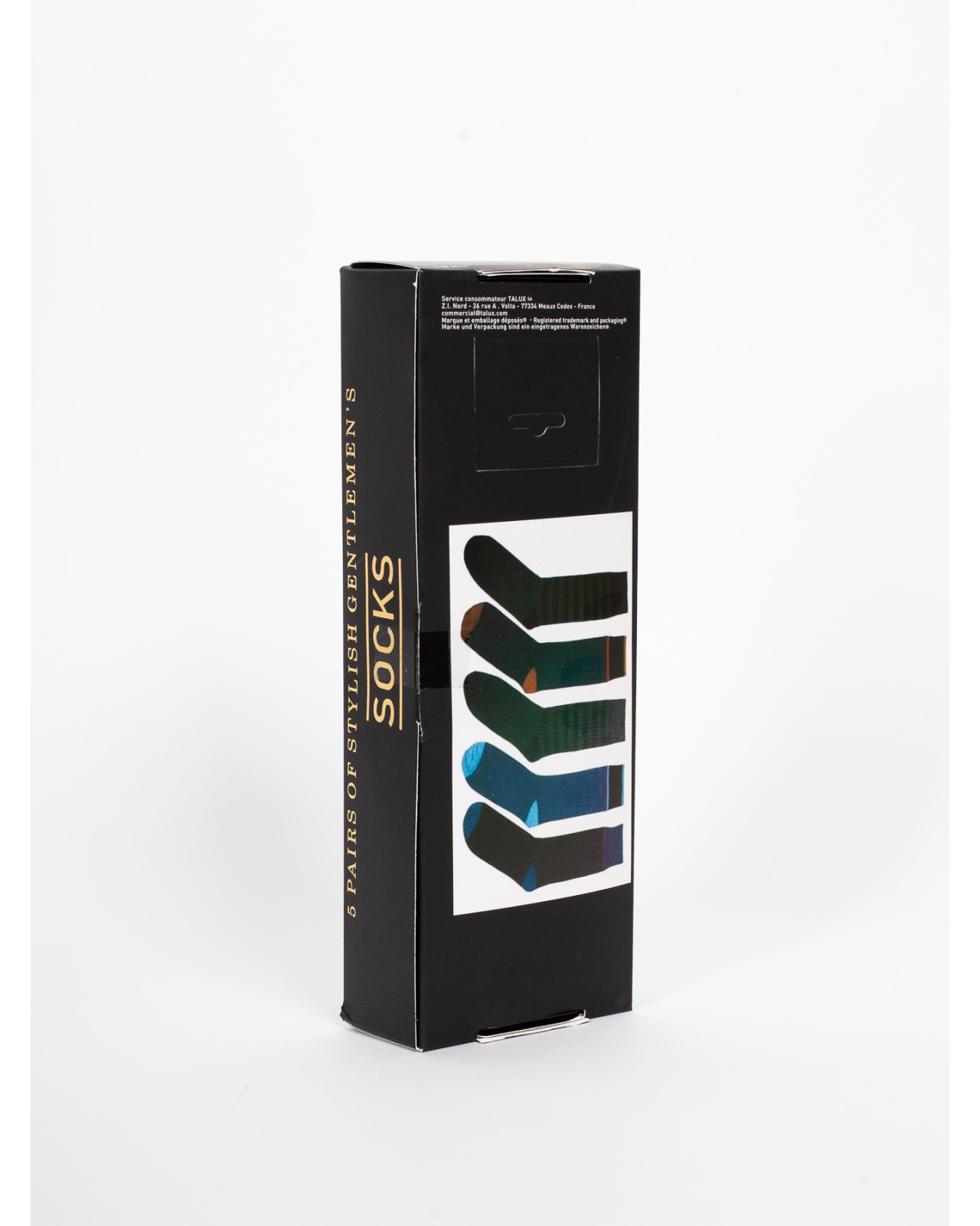 Boite de 5 paires de chaussettes Talux grande taille bleu marine