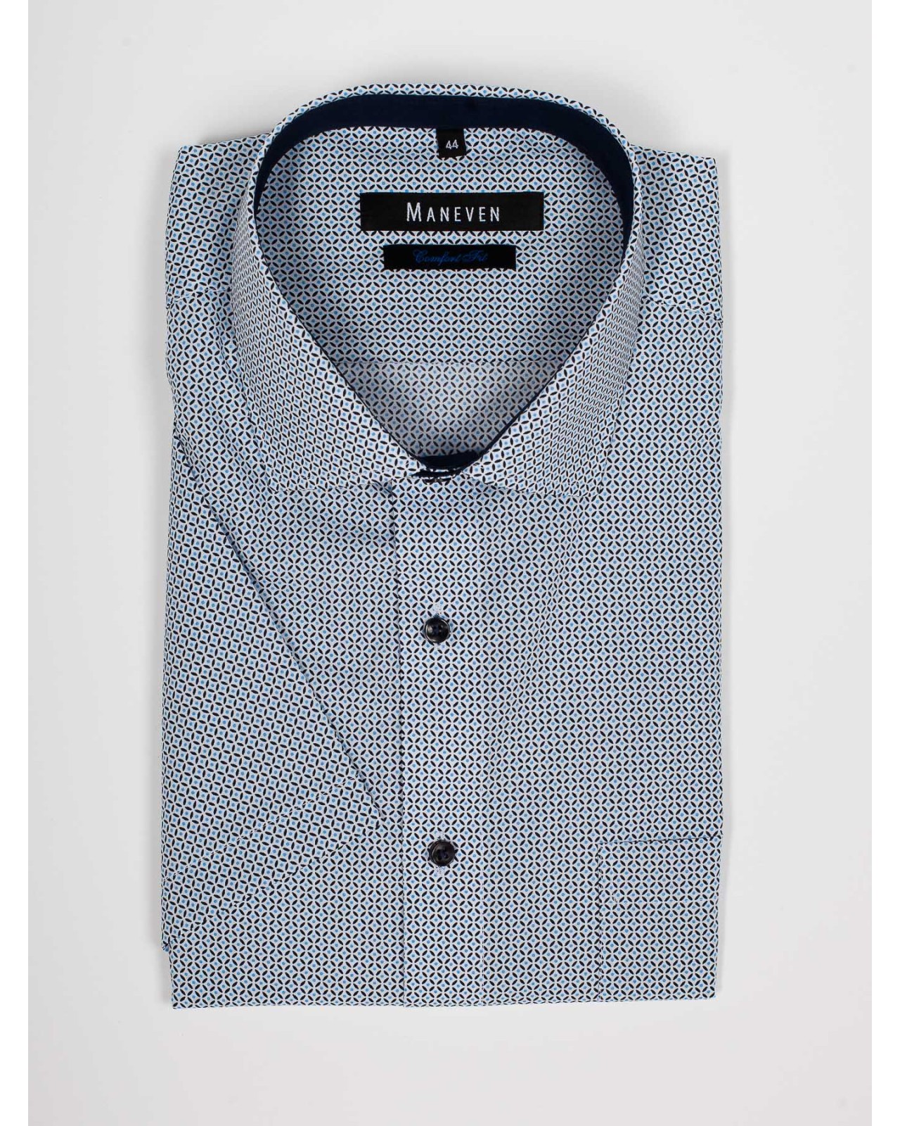 Chemisette Maneven grande taille imprimé bleu