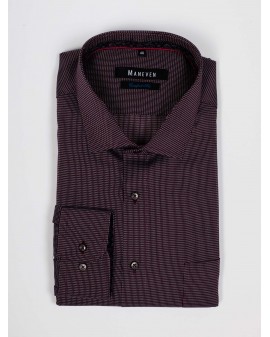 Chemise dobby Maneven grande taille bordeaux NI