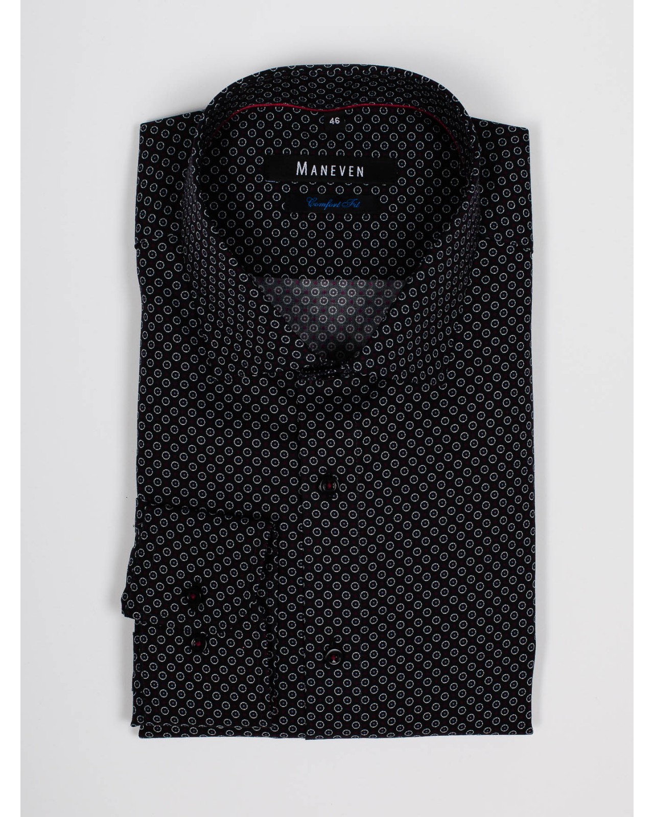 Chemise twill Maneven grande taille noir NI