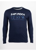 Tee shirt jersey San Roch grande taille imprimé bleu marine