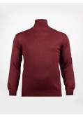Pull col roulé en laine Mode Monte Carlo grande taille bordeaux